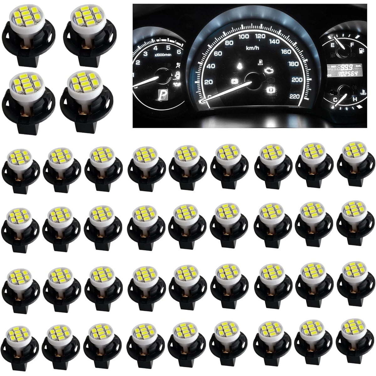 Luces Led Tablero Glofe T10 194 168 40 Unidades 12v