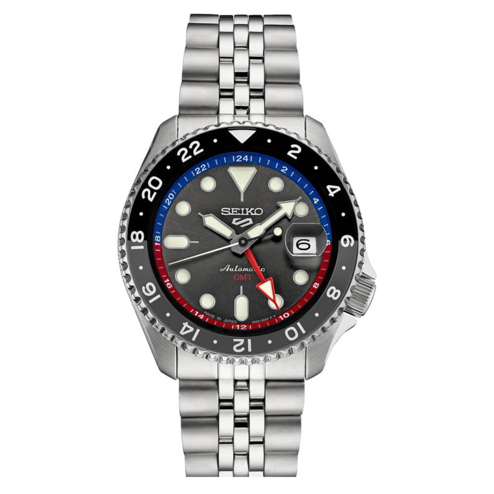 Reloj Seiko Ssk019j1 Deportivo Gmt Mecánico Automático Para Hombre