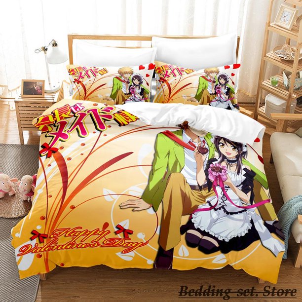 New Kaichou Wa Maid-sama Bedding SetAnime three-piece set Adult Kid Bedroom Duvetcover Sets Kawaii
