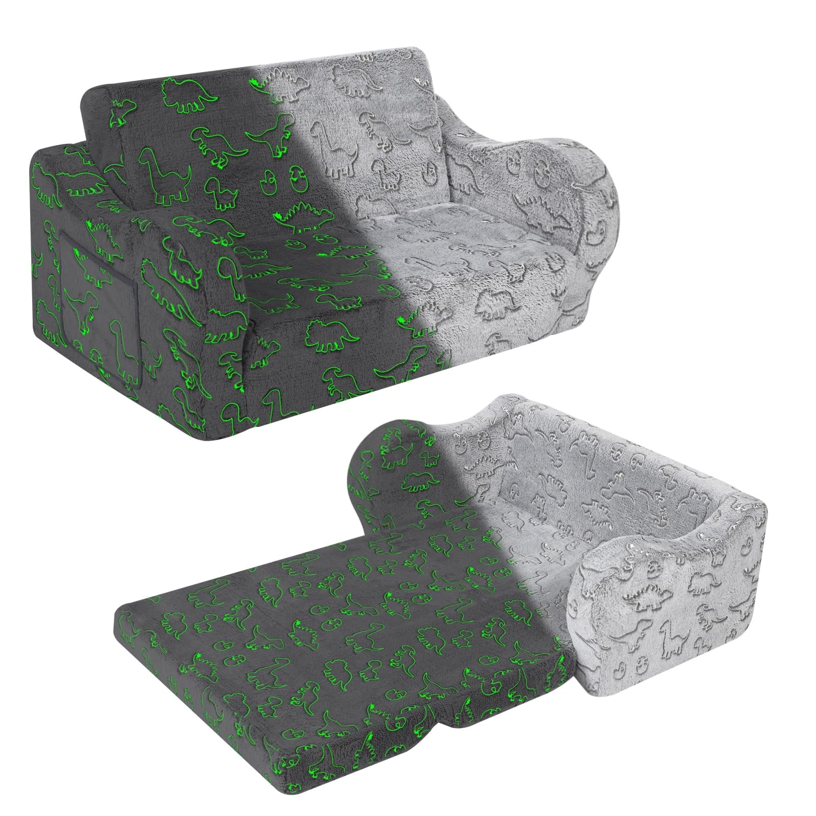 Silla Infantil Momcaywex Extra Ancha Que Brilla En Gris Oscuro