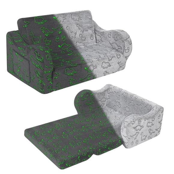 Silla infantil MOMCAYWEX extra ancha que brilla en gris oscuro