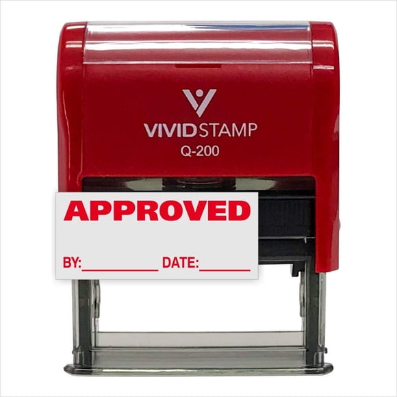 Sello de goma autoincansable rojo mediano Vivid Stamp