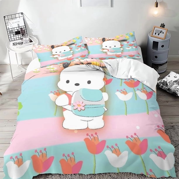 Pochacco Duvet Cover for Kids and Teens Bedroom Decoration Gift Microfiber Material Multi-piece Set