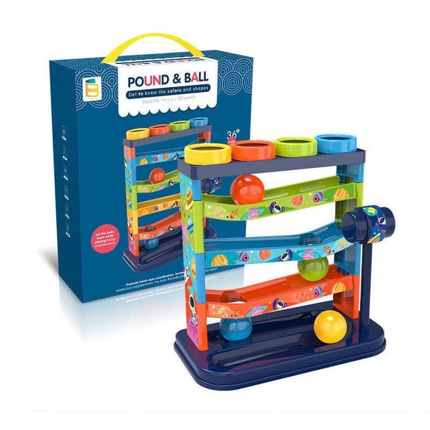 Colorful Track Slide Rolling Ball Ramp Toy Set, Early Education Puzzle Tapping Toy, Paired With 4 Rolling Balls, Suitable For Children, Montessori Toy, Fun Gift For Boys And Girls