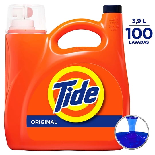 Detergente Liquido Tide High He Original 100 Lavadas 3.9l