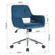 thumbnail image 3 of Silla Oficina Cromwell Terciopelo Azul, 3 of 6