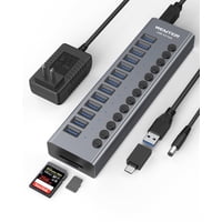 Hub Usb Wenter 13 Puertos Usb 3.0 Con Lector De Tarjetas Sd/Tf