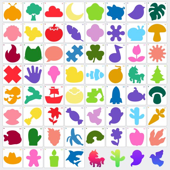 Plantillas Bsenhe 60 uds reutilizables de 13 cm para pintura infantil