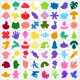thumbnail image 1 of Plantillas Bsenhe 60 uds reutilizables de 13 cm para pintura infantil, 1 of 8