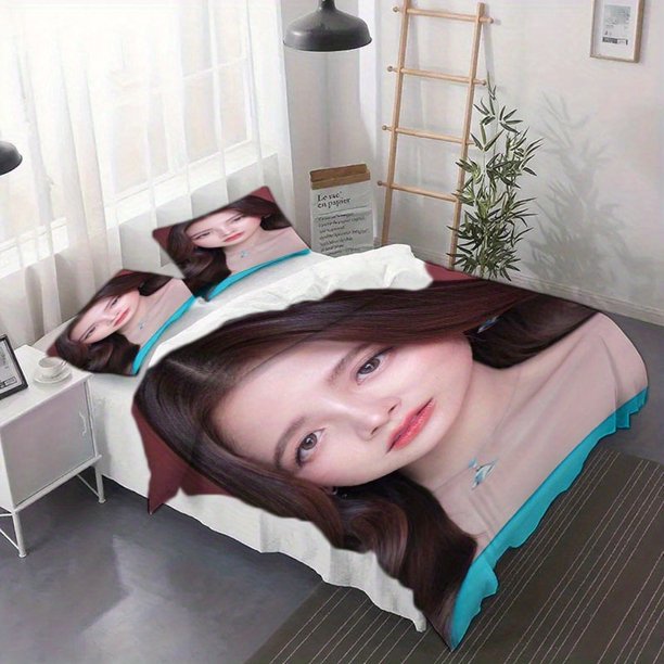 Baifern Three-Piece Printed Duvet Cover Set Bedding Duvet Cover