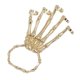thumbnail image 2 of Pulsera De Mano Esqueleto Con Pulsera De Elasticidad De Anillos Para Fiesta De Oro, 2 of 5
