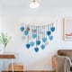 thumbnail image 3 of Guirnalda de macramé para colgar en la pared, estilo bohemio, para dormitorio, hecha a mano, 120 cm, 16 hojas (azul), 3 of 6