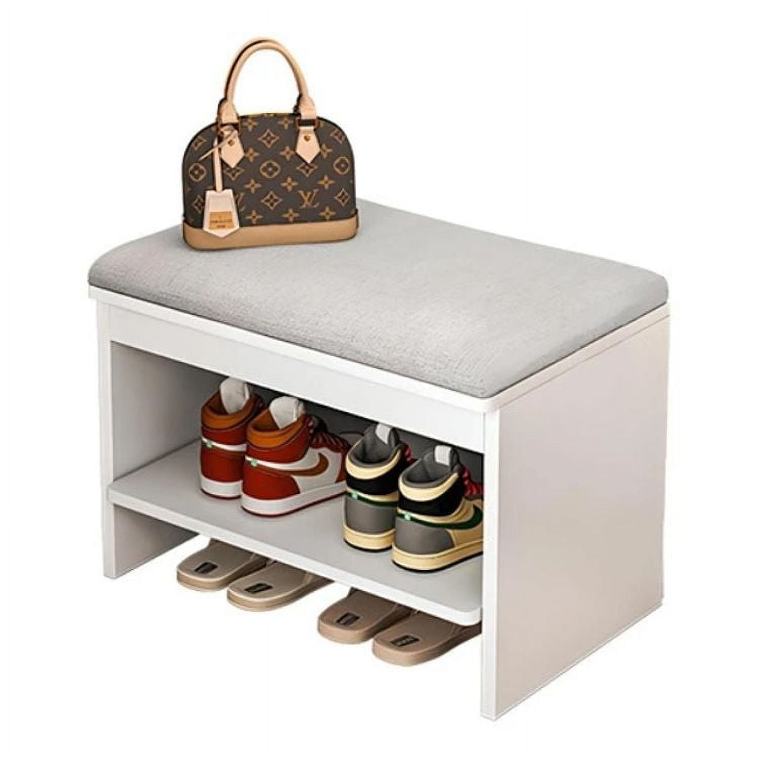 Crusec - Zapatero Organizador Con Asiento Multifuncional 40x30x34