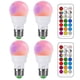 thumbnail image 1 of Bombilla LED ILC RGB de 5 W, E26, base de rosca, regulable, 450 lm (paquete de 4), 1 of 8