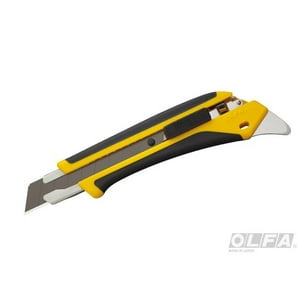 Olfa - Cuchillo Industrial De 18Mm Con Incrustacion Antideslizante Con Punta Multiuso Y Seguro AutomaTico
