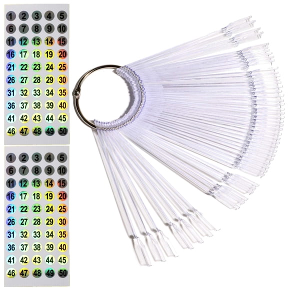 Palitos de muestra para uñas FENKON 50 uds con anillo