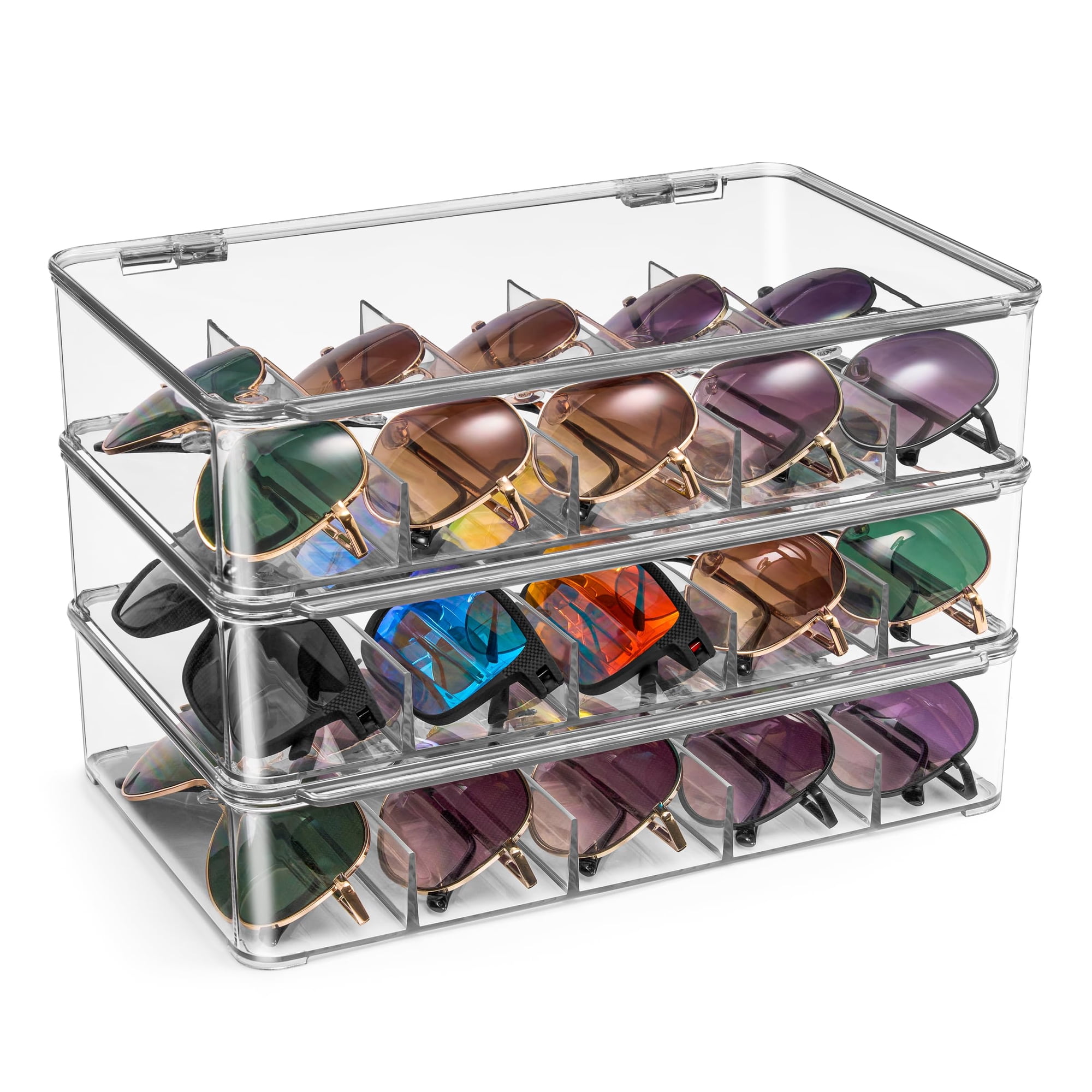 Organizador De Gafas De Sol Sorbus, De Plástico, Apilable, 5 Secciones