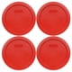 thumbnail image 1 of Tapa de almacenamiento Pyrex 7201-PC, redonda, color rojo amapola, 950 ml (paquete de 4), 1 of 2