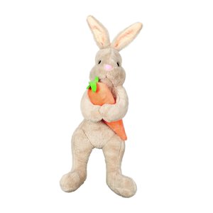 Magideal - Adornos Para De Pascua, Conejo De Primavera, Zanahoria Abrazada, Lindo Muñeco De Peluche, Juguete De Animal De Peluche Para Fiestas En Interiore Marrón