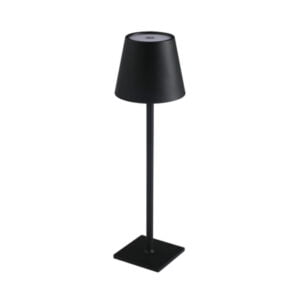 Want - Lampara De Mesa Led Táctil, Inalámbrica Y Recargable - Negro