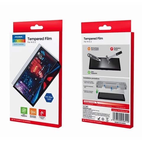 Mica Vidrio Templado Para Nintendo Switch 2 Dobe Pack 2 Ud.