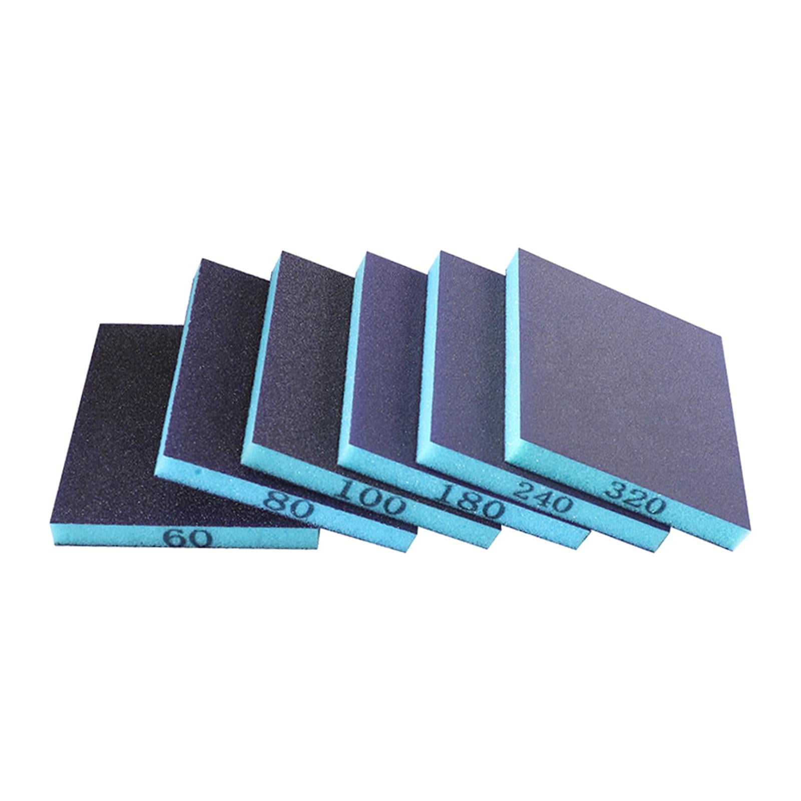 Magideal - 6 Piezas Esponja Papel De Lija Esponja Lijado Bloque Pulido Reutilizable Lavable