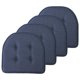 thumbnail image 1 of Cojín para silla Sweet Home Collection 43 × 41 cm Denim (paquete de 4), 1 of 6