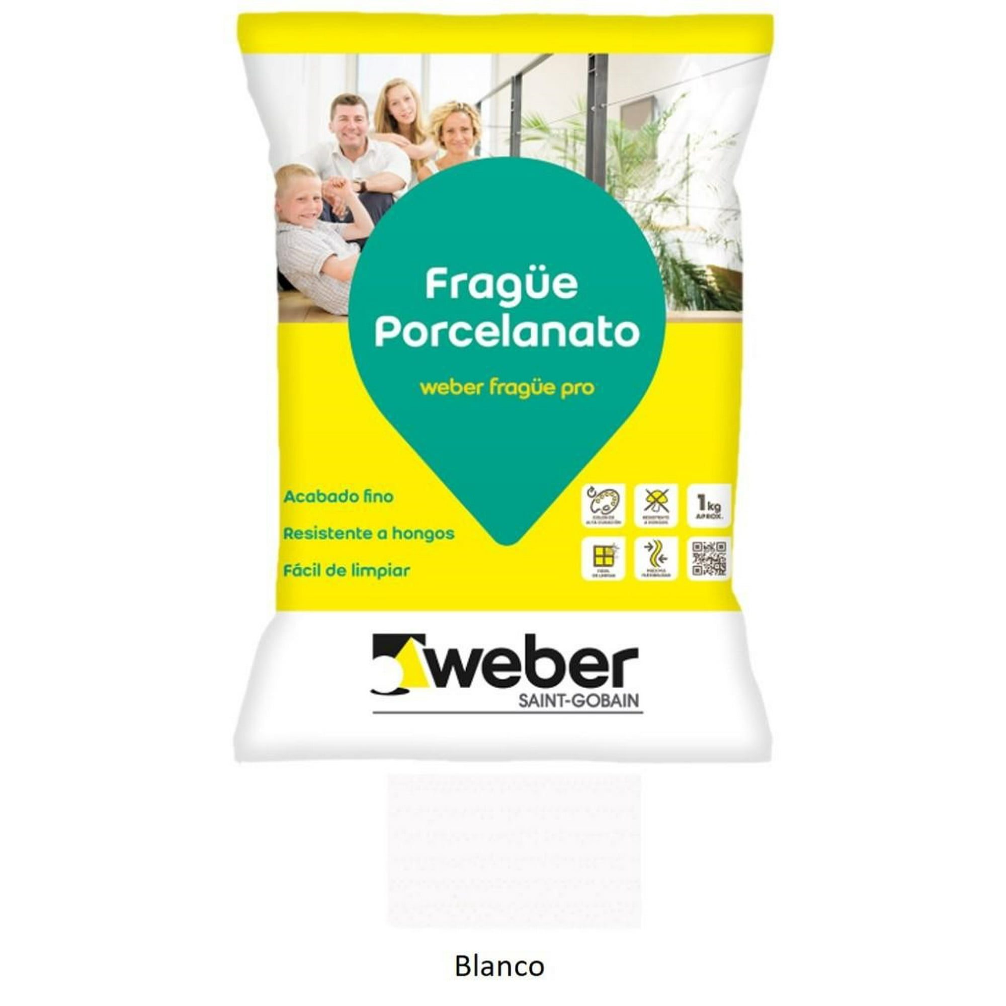 Weber - Fragüe Porcelanato 1kg Blanco
