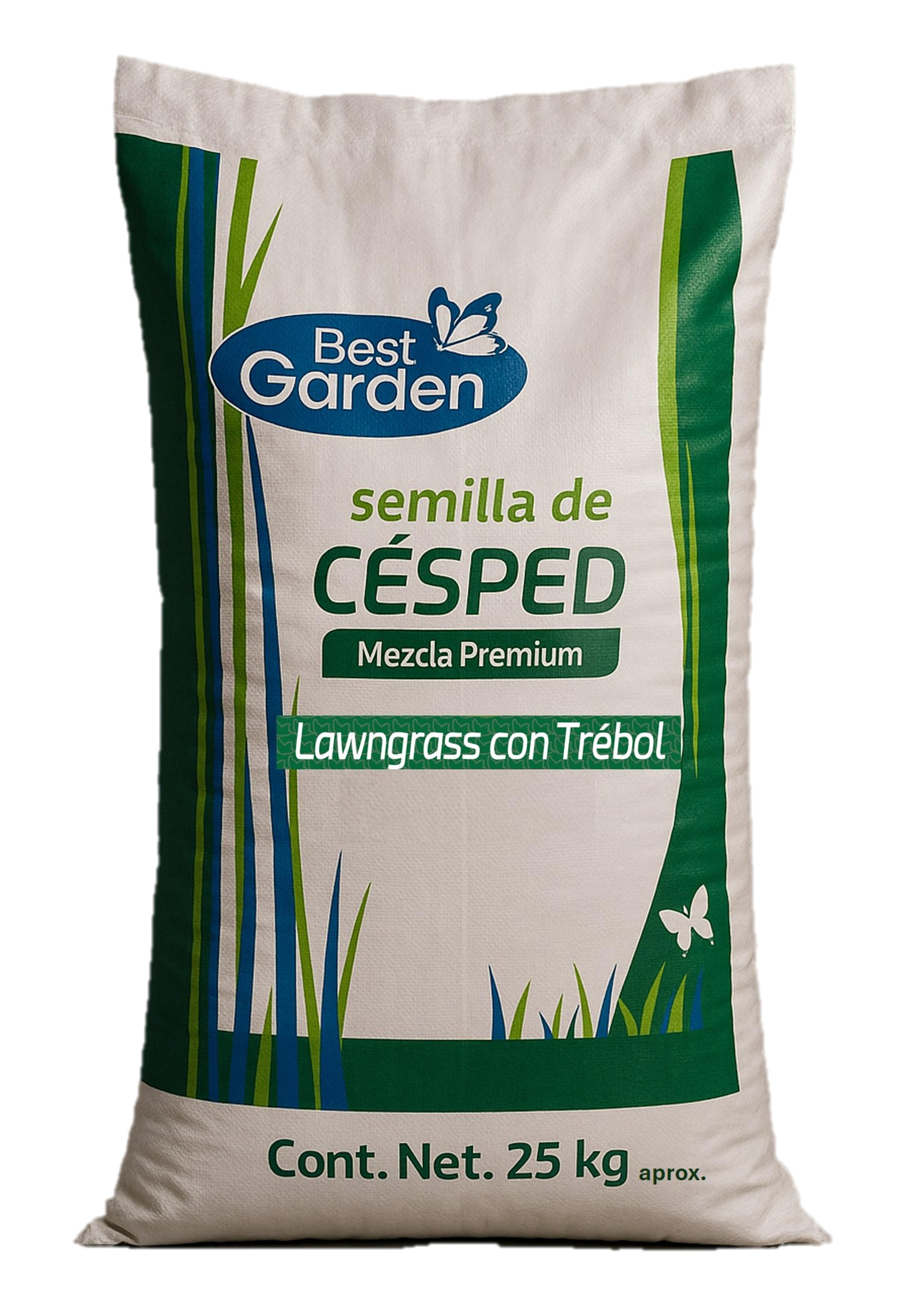 Best Garden - Semilla De Césped Lawngrass Con Trébol 25 Kg