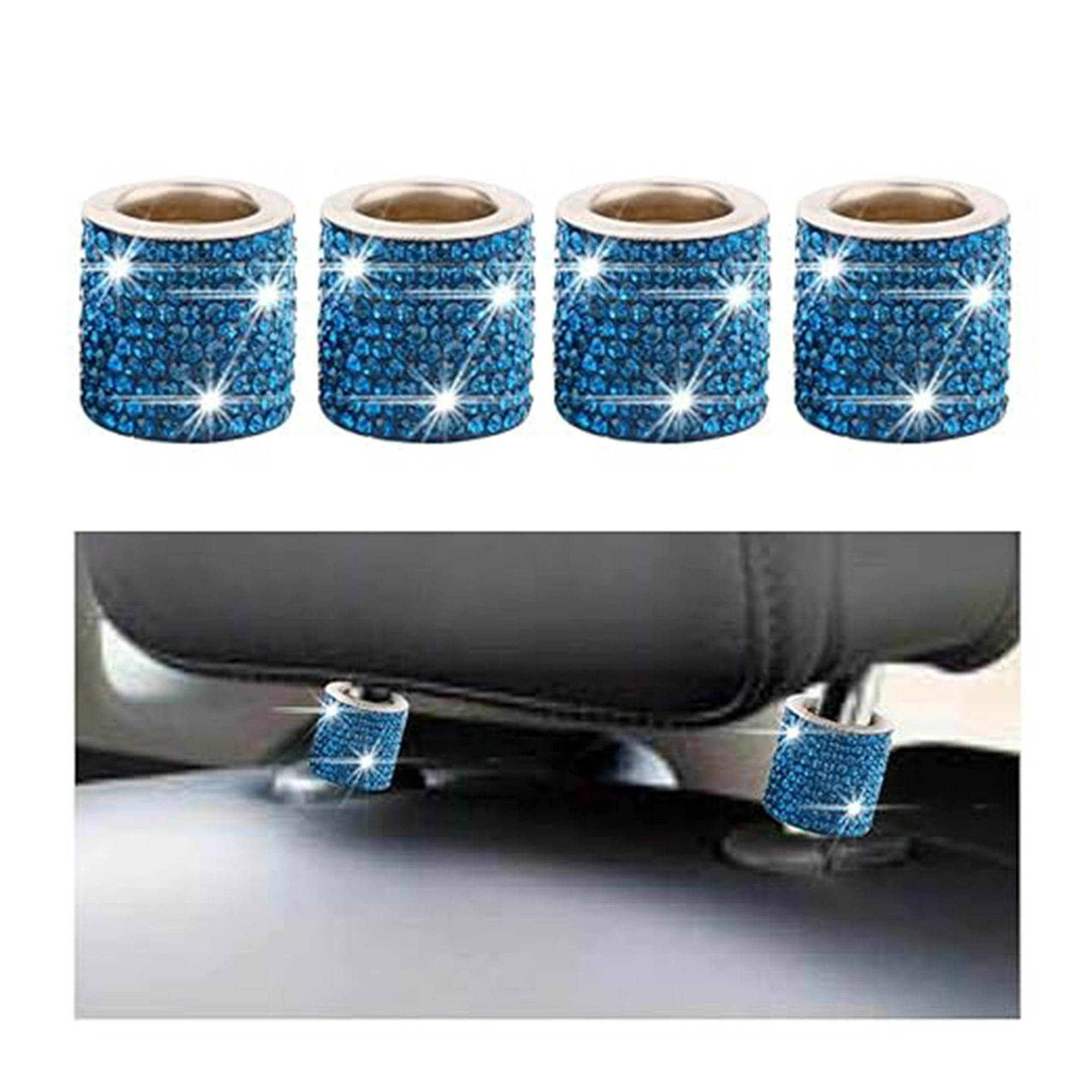 Veat00l - Decoración De Almohadillas Para Asientos De Automóviles, Decoración De 4 Almohadas Para Asientos De Automóviles, Accesorios Para Asientos Interiores De Automóviles De Diamantes Artificiales