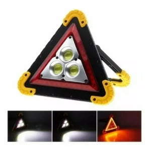 Movi - Triangulo De Emergencia Recargable Y Con Panel Solar, Luz Led Y Linterna