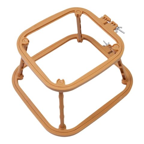 Magideal - Soporte Para Mesa De Bordado, Marco Para Punto De Cruz, Marco De Aguja De Punzón De Doble Capa Para Manualidades De Acolchado Con Aguja De Punzón Diy Caqui