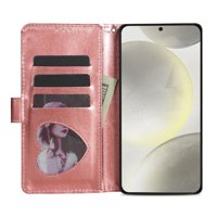 Funda Para Foxdock Elegante Funda Samsung Galaxy S25 Ultra Glitter Con Cremallera-Ideal Para El Uso Diario