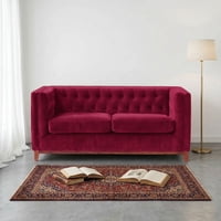 Latam Home - Sofa Roma 2 C Tela Velvet Burdeo