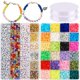 thumbnail image 1 of 7048x Cuentas De Arcilla Polimérica Planas De Varios Colores, Cuentas Espaciadoras, Hallazgo De Joyería DIY, 1 of 5