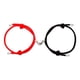 thumbnail image 3 of Par pulseras unisex para parejas rojo y negro con dije corazón imantado, 3 of 6