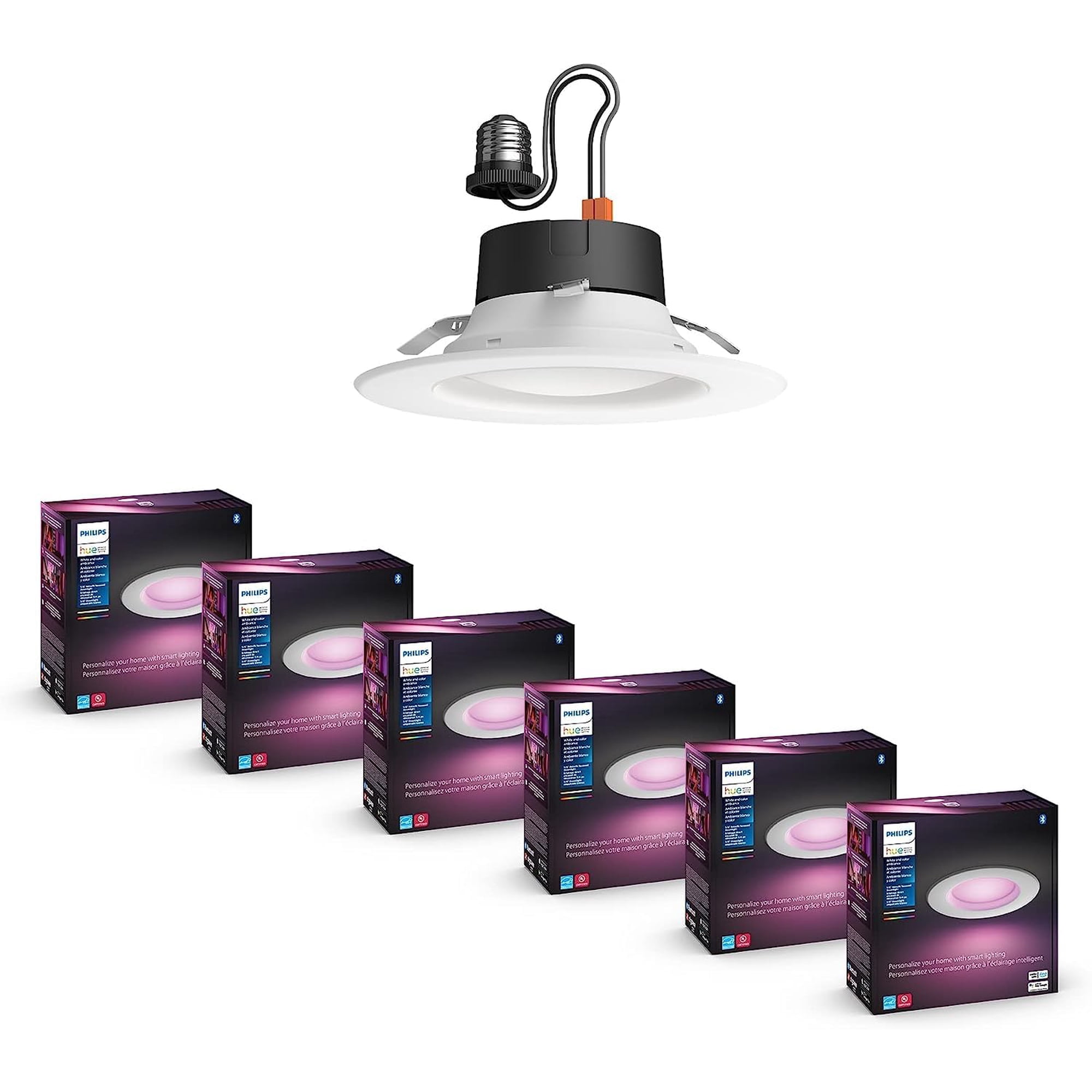 Focos Led Philips Hue Smart De 5/6 Pulgadas 1100lm, Paquete De 6