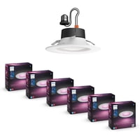 Focos Led Philips Hue Smart De 5/6 Pulgadas 1100Lm, Paquete De 6