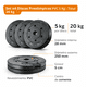thumbnail image 2 of Set 4 Discos Preolímpicos PVC 5kg 20kg Total, 2 of 8