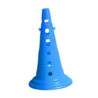 Magideal - Cono De Entrenamiento Deportivo Cono Marcador De Con Orificio Conos De Tráfico Resistentes Al Desgaste Conos De Fútbol Para Voleibol, Tenis, , Azul, Los 50Cm