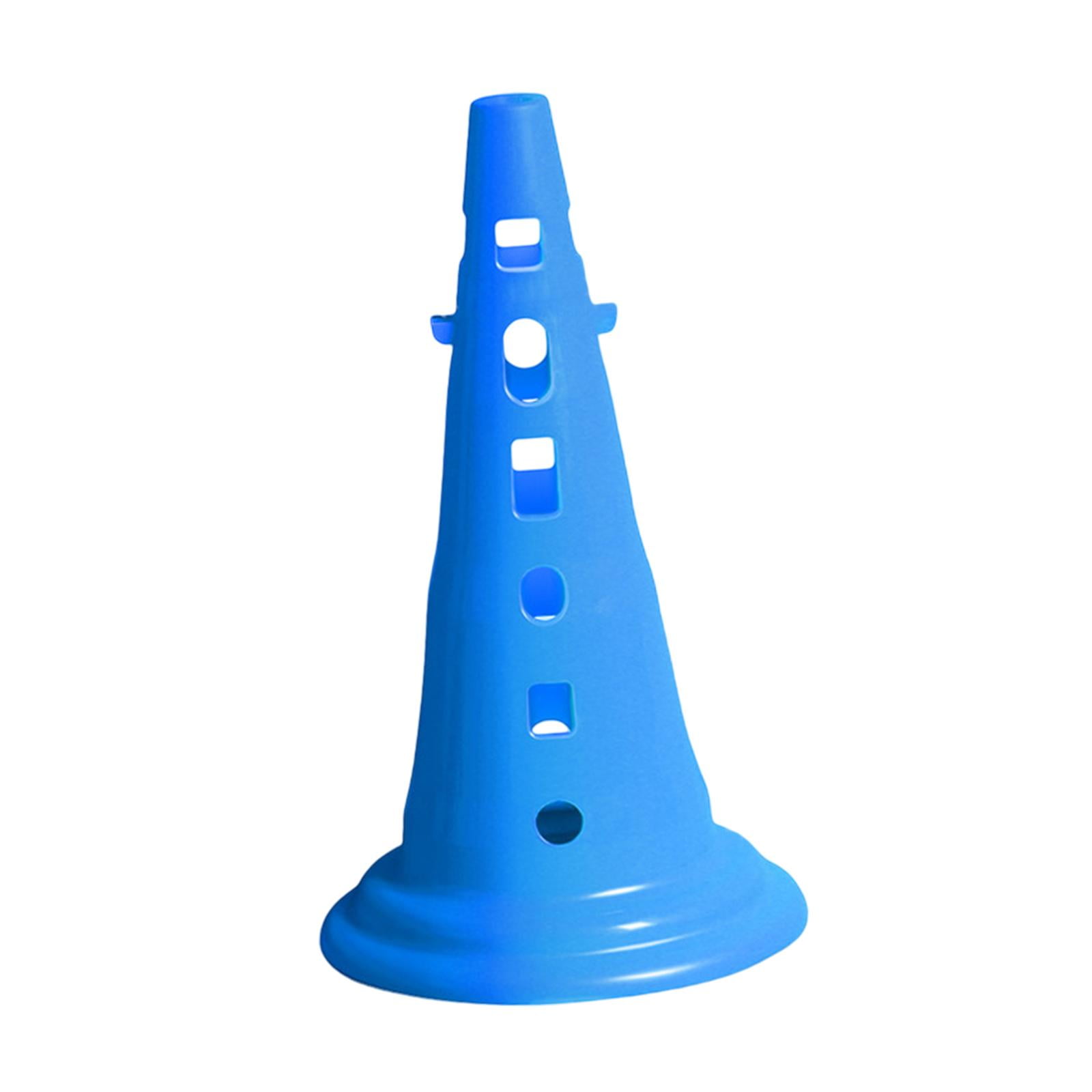 Magideal - Cono De Entrenamiento Deportivo Cono Marcador De Con Orificio Conos De Tráfico Resistentes Al Desgaste Conos De Fútbol Para Voleibol, Tenis, , Azul, Los 50cm