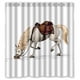 thumbnail image 1 of Cortina de ducha con diseño de caballo enredado Maximus, juego de cortinas de baño con ganchos, tamaño 66 x 72 pulgadas, 1 of 3