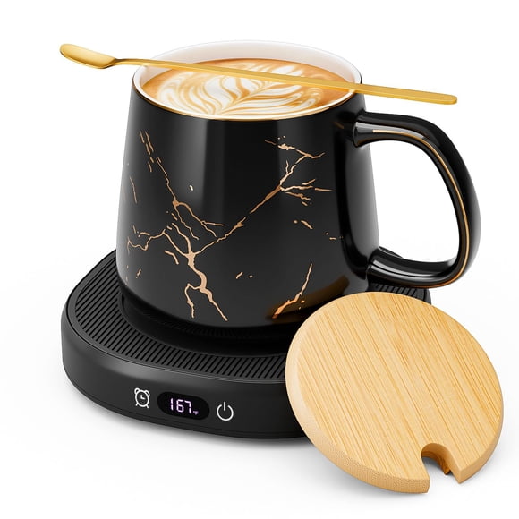 Calentador de Taza LOUTYTUO 400 ml con Marmoleado y Apagado Automático