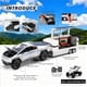 thumbnail image 2 of Camioneta de juguete cyber con RV y motocicleta de metal fundido para niños de 3+, 2 of 3