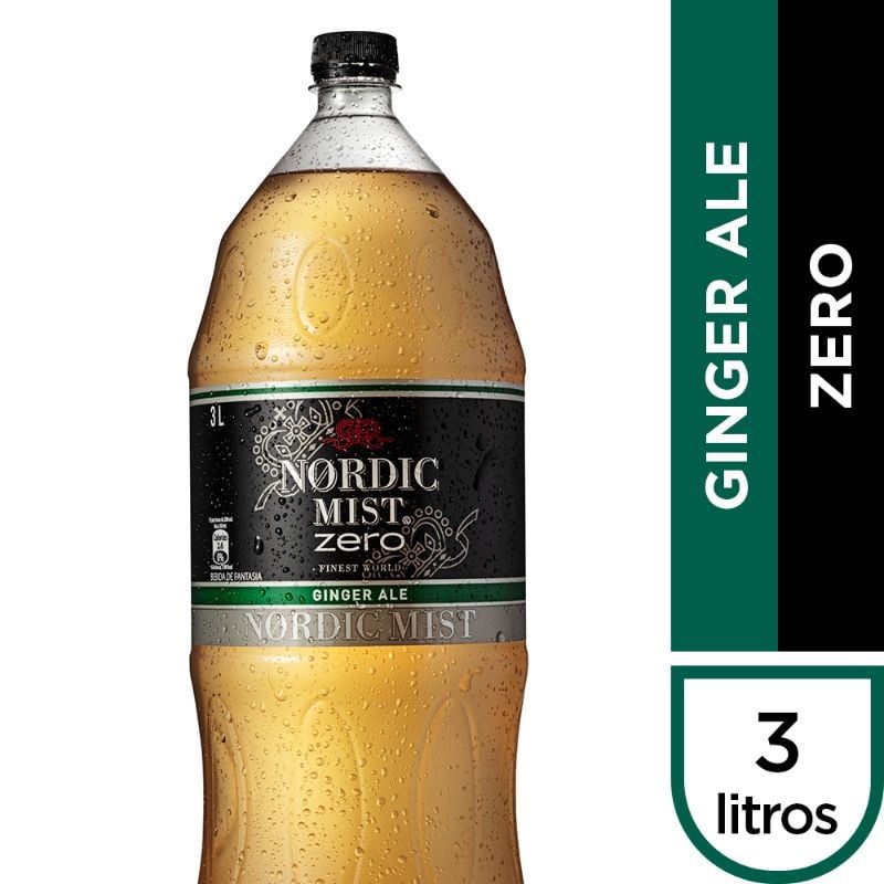 Bebida Ginger Ale Zero Botella 3 L Nordic Mist