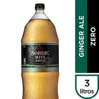 Bebida Ginger Ale Zero Botella 3 L Nordic Mist