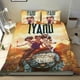 thumbnail image 1 of Iyanu Conjunto de sábanas temático, trío de piezas, cómodo y amigable con la piel, diseño único, regalo de decoración para el hogar para familiares, amigos y fans, 90 cm * 190 cm, 1 of 6