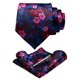 thumbnail image 1 of Corbata JEMYGINS 147 cm Azul y Rojo Floral – Set de 2, 1 of 4