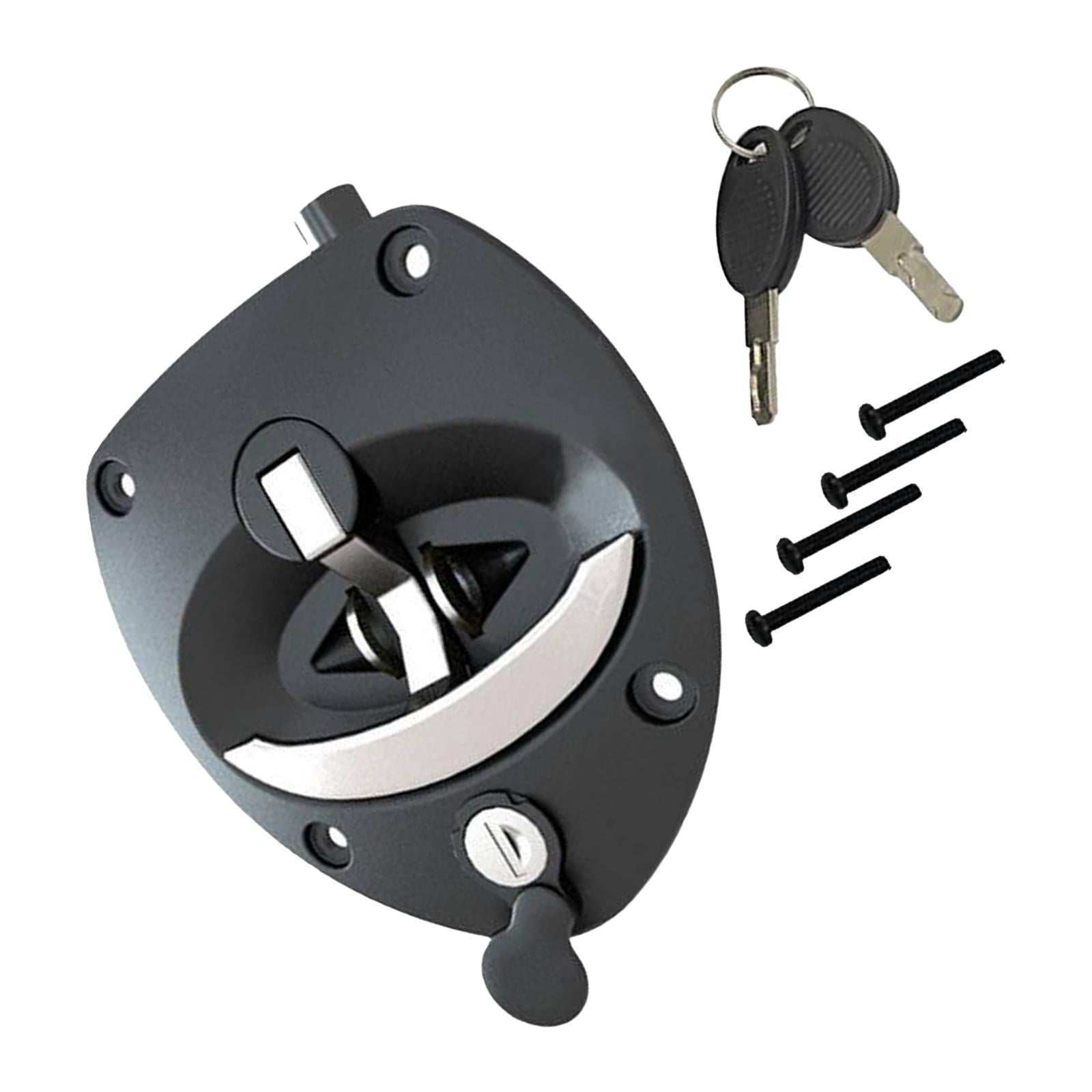 Magideal - Cerradura De Puerta De Remolque Cerradura De Puerta De Entrada De Rv Accesorios De Cerradura Reemplazo Con Cerrojos De Paleta Para Caja De Instrumento Tipo E