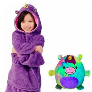 Movi - Peluche Polerón Con Capucha Infantil Huggle Pets Morado